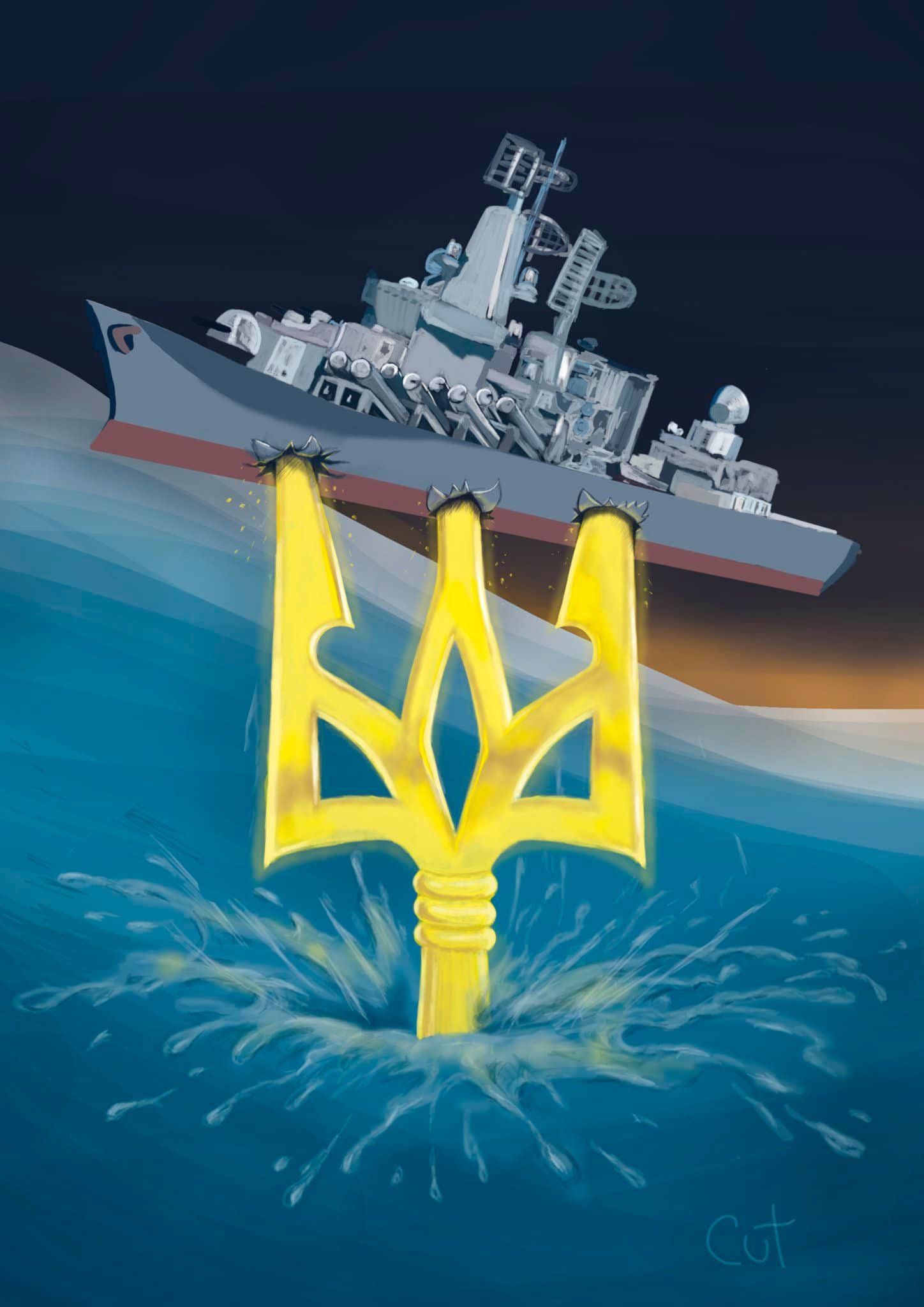 Ukrainian Neptune Missile Hits Russian Cruiser Moskva