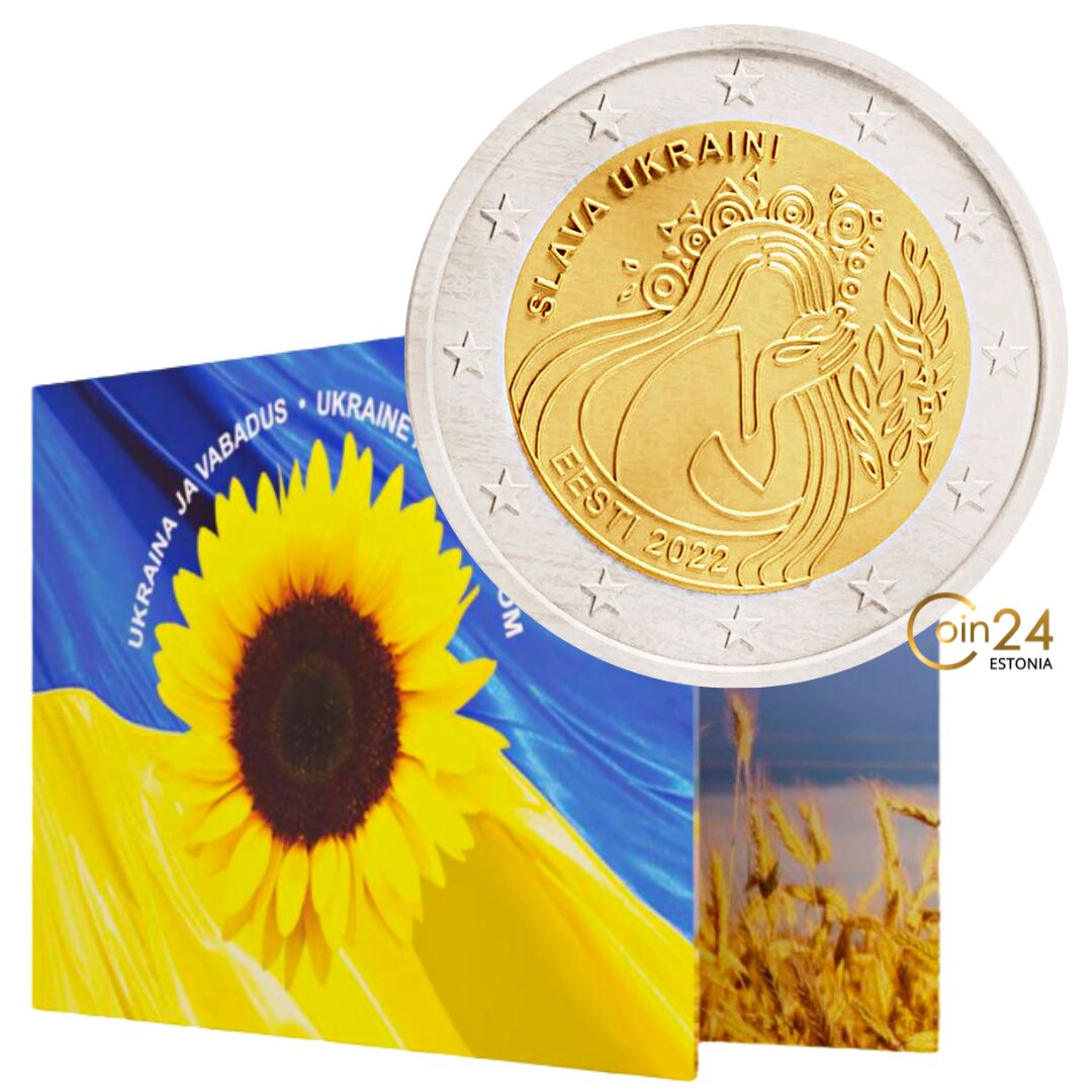 Estonia issues 2-euro coin for Ukraine & Freedom, designed by Kharkiv refugee